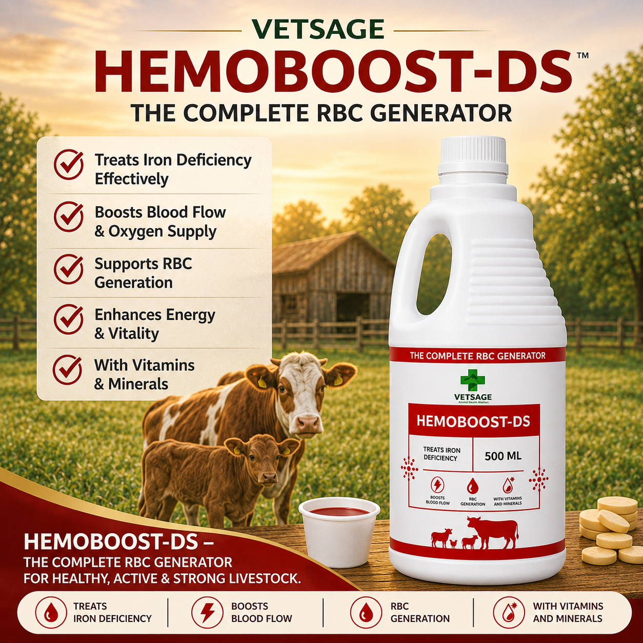 Hema-Boost Iron and Blood booster For Livestock