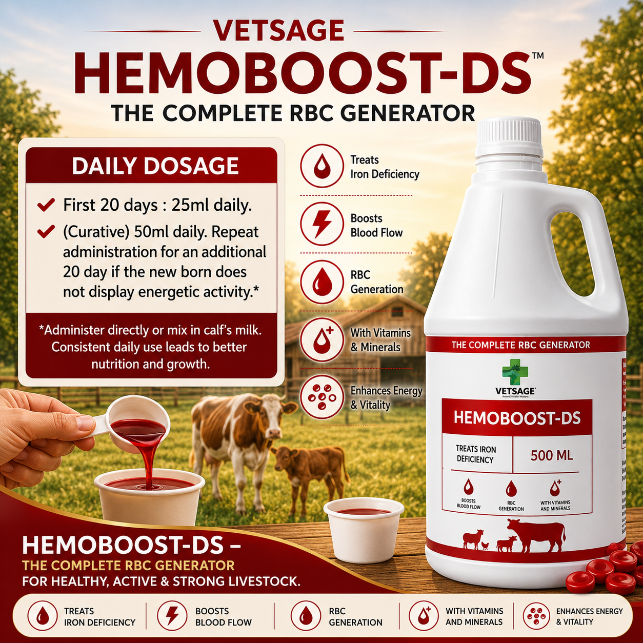 Hema-Boost Iron and Blood booster For Livestock