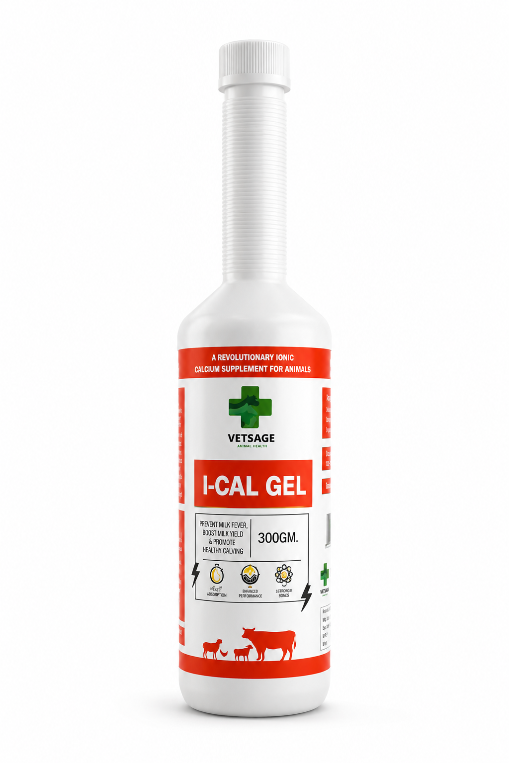 I-Cal Gel Ionic Calcium For Cattle 300ml