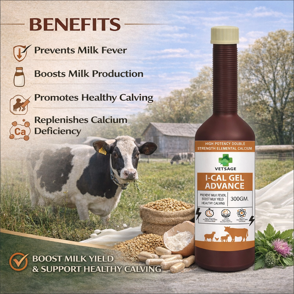 I Cal Gel Advance ionic calcium for cattle pet health supplement Pet Health Supplements (300 ml)