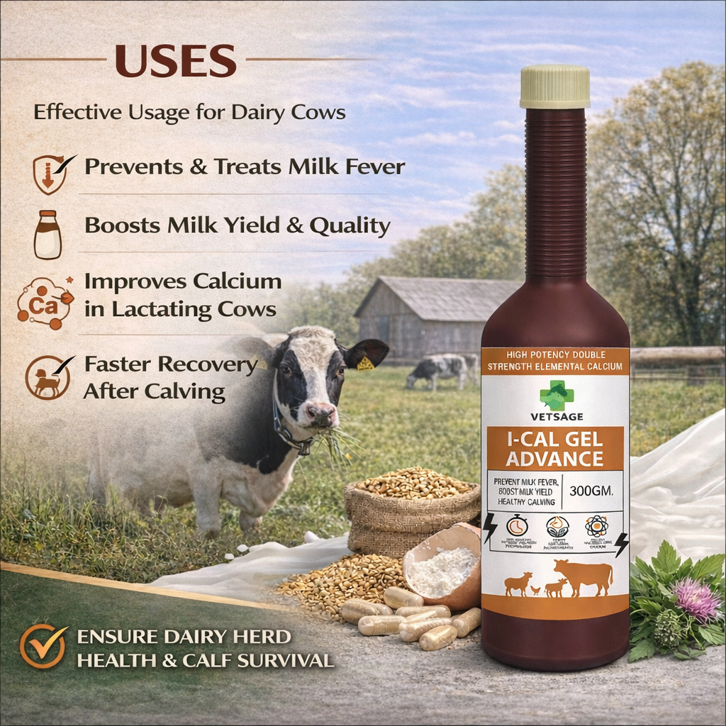 I Cal Gel Advance ionic calcium for cattle pet health supplement Pet Health Supplements (300 ml)