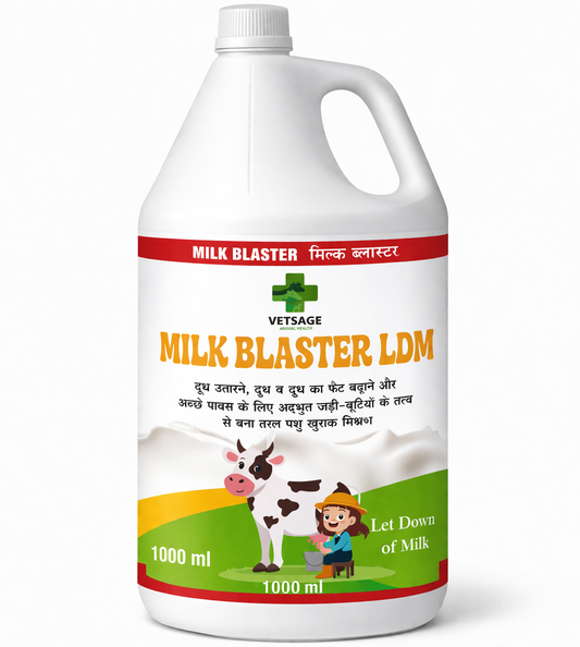 Milk Blaster LDM Cattle Feed Supplement, Nutritional Mineral Mix and Additive for Dairy Livestock and Large Animals for Use in Daily Feed Rations | 1000 ml