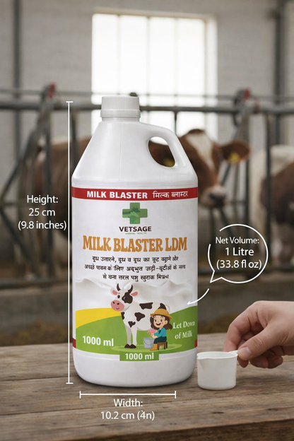 Milk Blaster LDM Cattle Feed Supplement, Nutritional Mineral Mix and Additive for Dairy Livestock and Large Animals for Use in Daily Feed Rations | 1000 ml